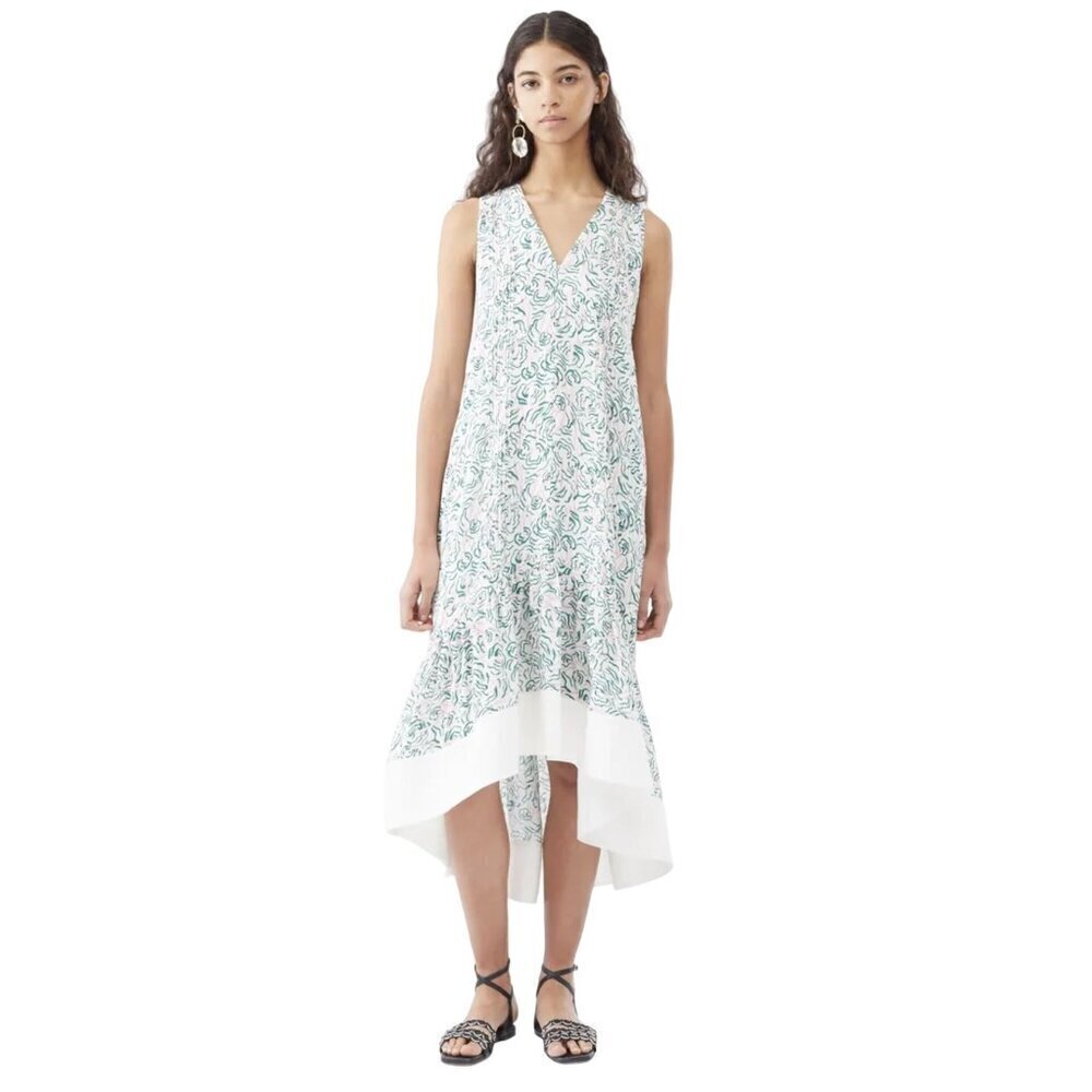 3.1 Phillip Lim Stitched Hem High Low Dress in Green 0 Womens midi